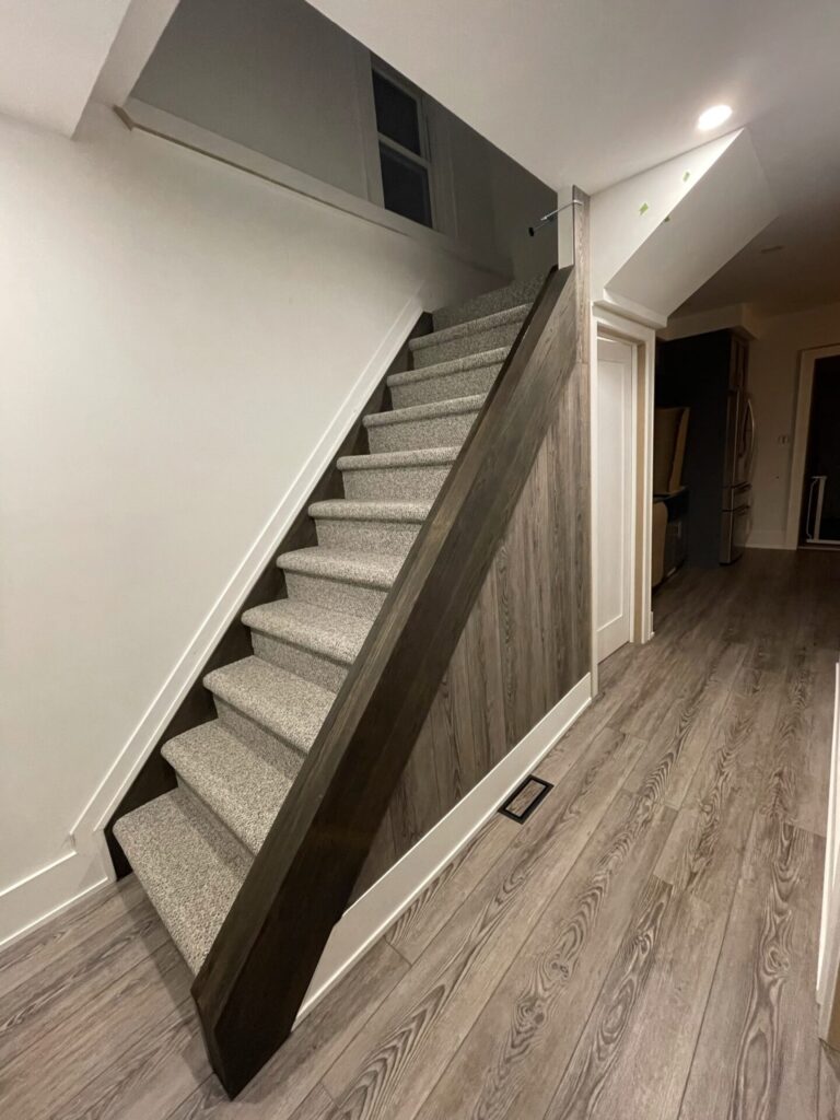 EliteBuilding-ModernStaircaseRenovation-DesignEngineering-Hamilton-StylishRailings-ProfessionalContractor - Professional General Contractors in Renovations, Design, Building and Construction Serving Greater Hamilton Burlington Oakville and the Greater Toronto Area