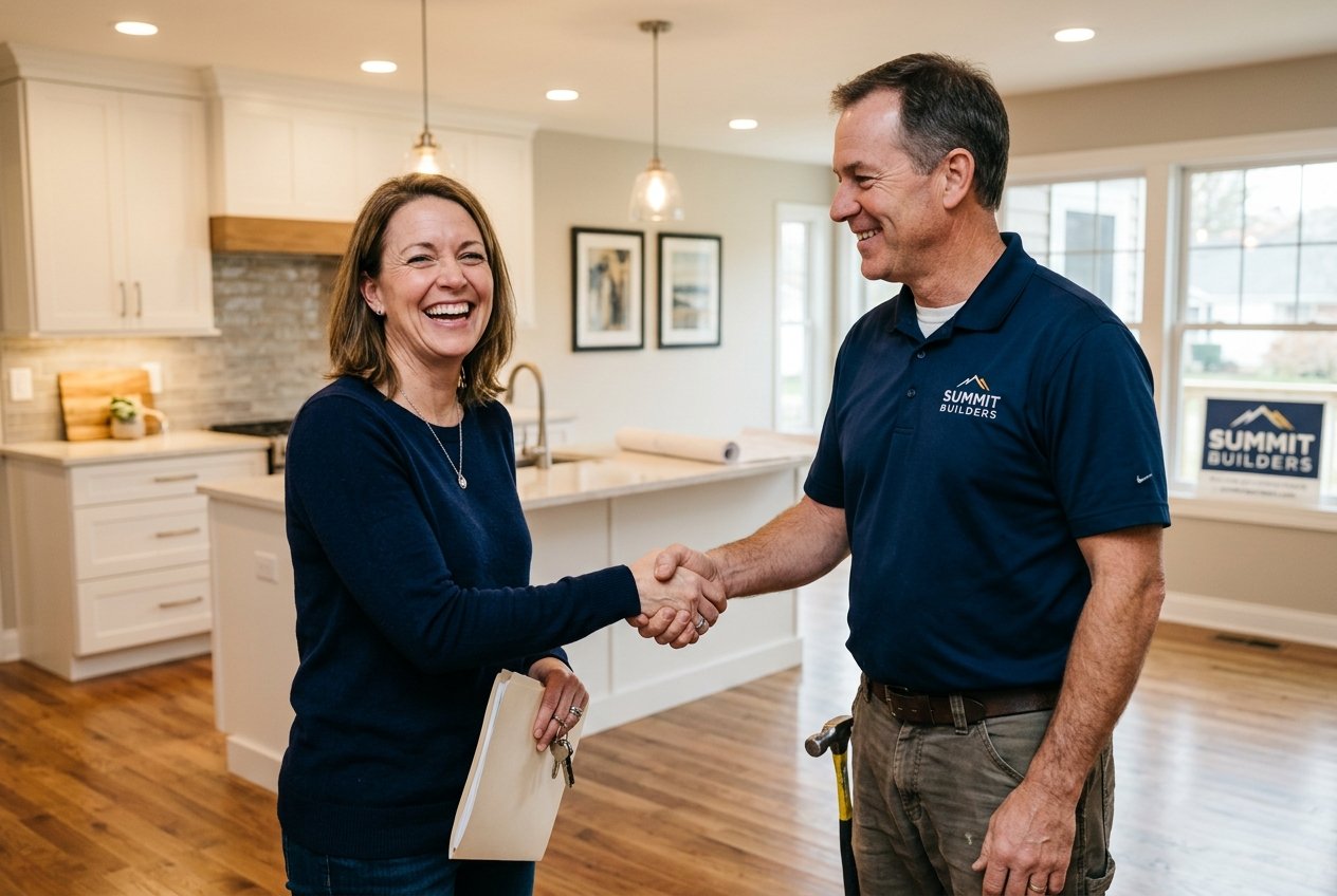a photo of a hand shake between contractor and client make » elitebuilding.ca